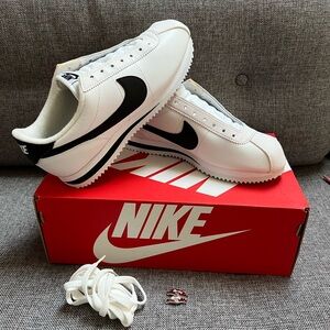 Nike Cortez White and Black Sneakers